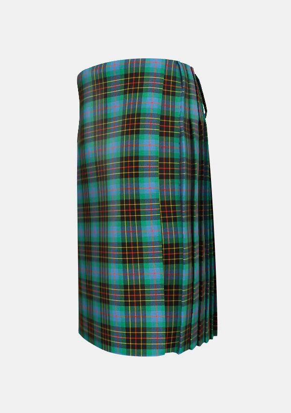 Traditional_Brodie_Ancient_Hunting_Tartan_kilt_left_image_with_pleated_design_and_adjustable_buckles_for_men