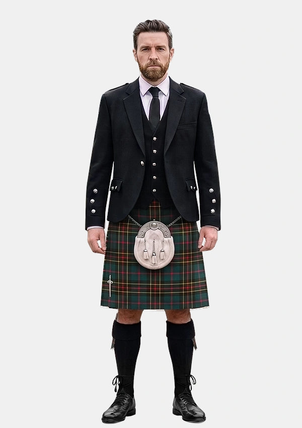 Traditional_Brodie_Hunting_Ancient_Tartan_Kilt_and_Argyle_Jacket_Kilt_Outfits_front_image