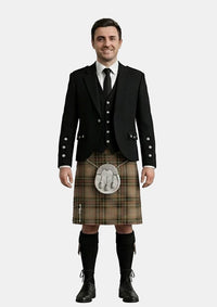 Traditional_Brodie_Hunting_Weathered_Tartan_Kilt_and_Argyle_Jacket_Kilt_Outfits_front_image
