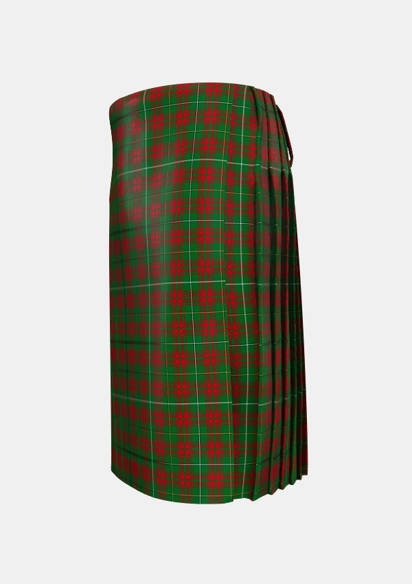 Traditional_Bruce_Hunting_Tartan_1816_kilt_left_image_with_pleated_design_and_adjustable_buckles_for_men