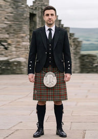 Traditional_Bruce_of_Kinnaird_Tartan_Kilt_and_Argyle_Jacket_Kilt_Outfit_front_image
