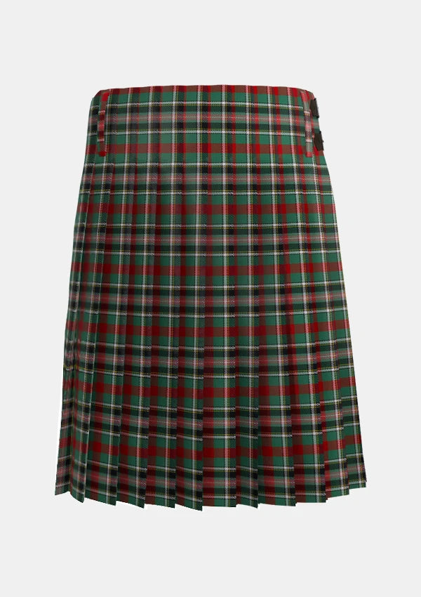 Traditional_Bruce_of_Kinnaird_Tartan_kilt_1483_back_image_with_pleated_design_and_adjustable_buckles_for_men