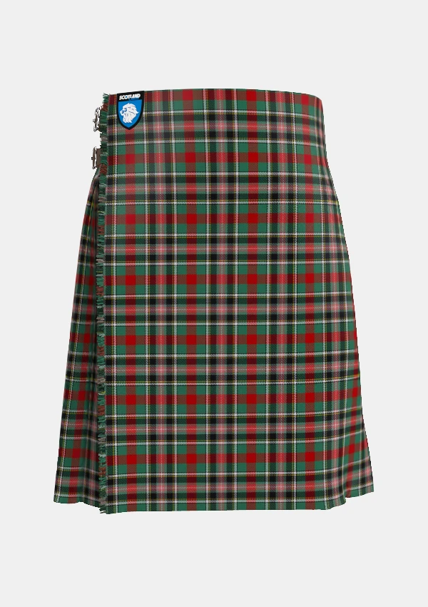 Traditional_Bruce_of_Kinnaird_Tartan_kilt_1483_front_image_with_pleated_design_and_adjustable_buckles_for_men