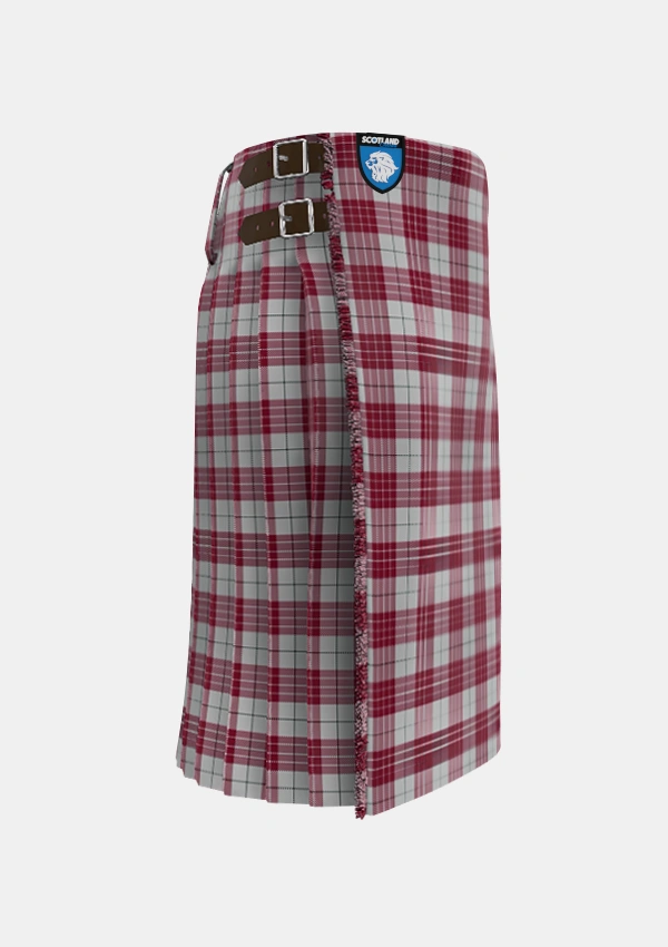 Traditional_Buchanan_1842_Official_Tartan_1261_kilt_right_image_with_pleated_design_and_adjustable_buckles_for_men