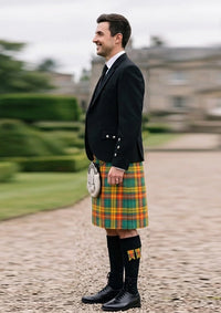 Traditional_Buchanan_Ancient_tartan_151_Kilt_and_Argyle_Jacket_Kilt_Outfit_left_image