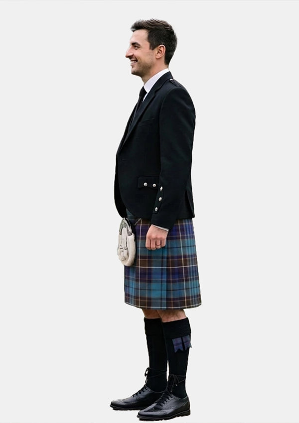 Traditional_Buchanan_Blue_Tartan_Kilt_and_Argyle_Jacket_Kilt_Outfits_left_image