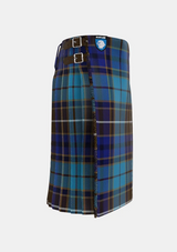 Traditional_Buchanan_Blue_Tartan_kilt_right_image_with_pleated_design_and_adjustable_buckles_for_men