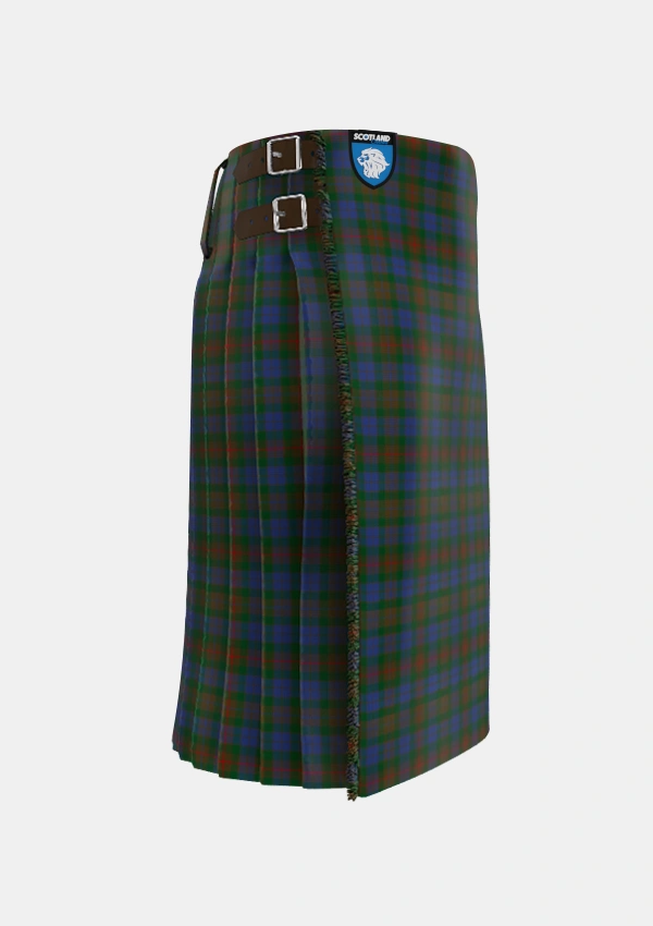 Traditional_Buchanan_Hunting_Official_Tartan_604_kilt_right_image_with_pleated_design_and_adjustable_buckles_for_men