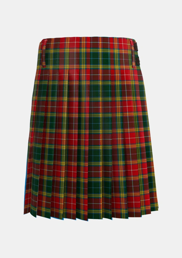 Traditional_Buchanan_of_Leny_Tartan_171_kilt_back_image_with_pleated_design_and_adjustable_buckles_for_men