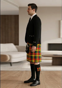 Traditional_Buchanan_tartan_Kilt_and_Argyle_Jacket_Kilt_Outfit_left_image