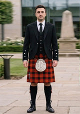 Traditional_Burke_Kevin_Tartan_10418_Kilt_and_Argyle_Jacket_Kilt_Outfit_front_image