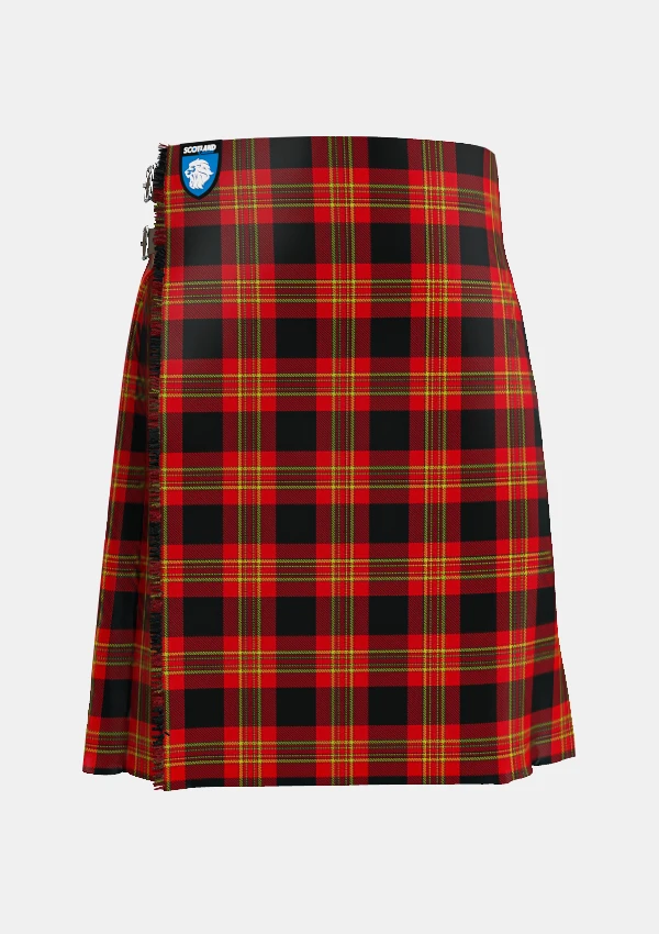 Traditional_Burke__Kevin_Tartan_kilt_10418_front_image_with_pleated_design_and_adjustable_buckles_for_men