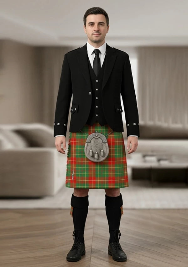 Traditional_Burnett_Ancient_Tartan_Kilt_and_Argyle_Jacket_Kilt_Outfit_front_image