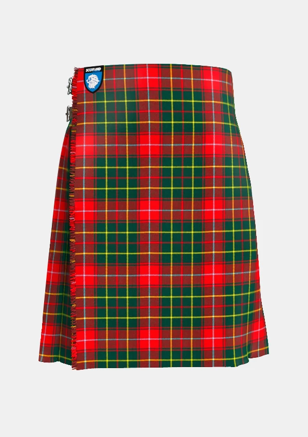 Traditional_Burnett_Modern_Tartan_kilt_front_image_with_pleated_design_and_adjustable_buckles_for_men