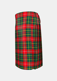 Traditional_Burnett_Modern_Tartan_kilt_left_image_with_pleated_design_and_adjustable_buckles_for_men