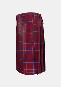 Traditional_Burnett_of_Leys_Hunting_Tartan_1657_kilt_left_image_with_pleated_design_and_adjustable_buckles_for_men