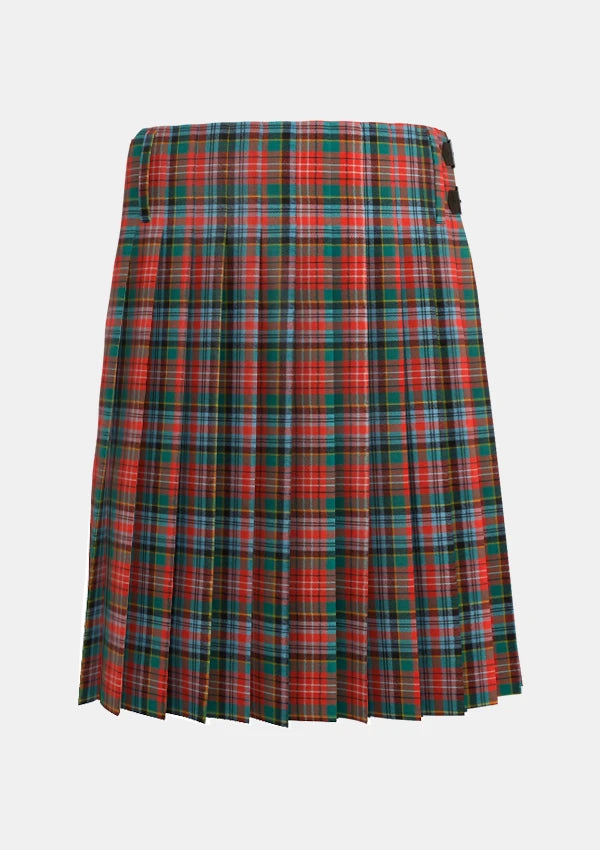 Traditional_Caledonia_Tartan_kilt_1356_back_image_with_pleated_design_and_adjustable_buckles_for_men