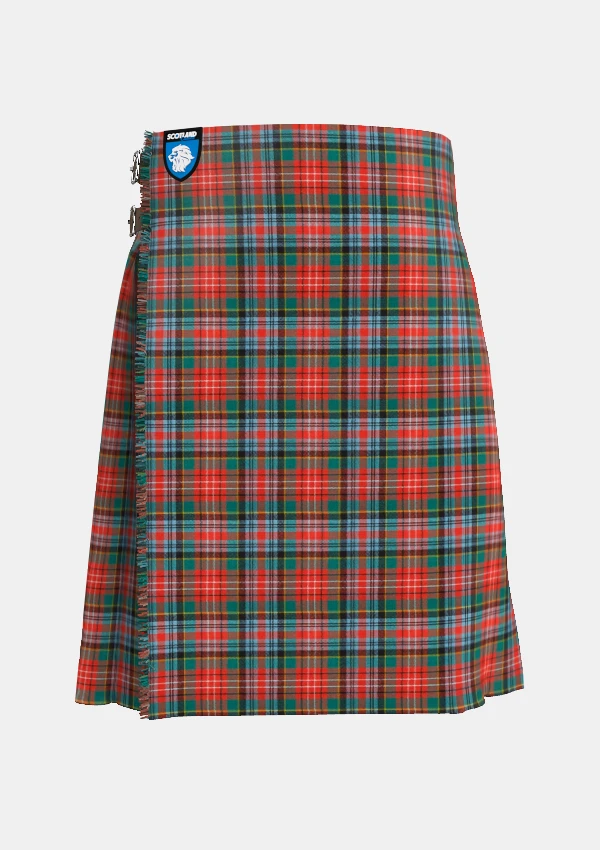 Traditional_Caledonia_Tartan_kilt_1356_front_image_with_pleated_design_and_adjustable_buckles_for_men