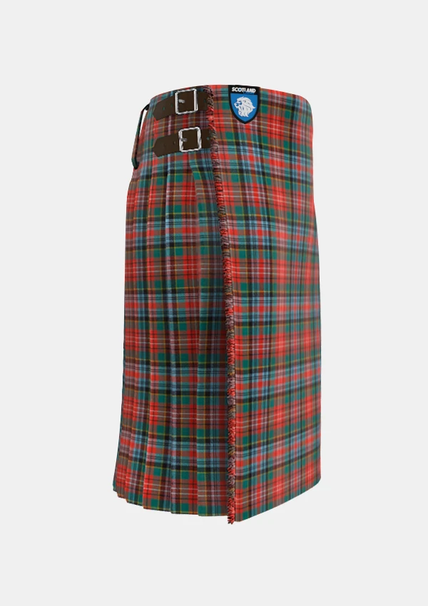 Traditional_Caledonia_Tartan_kilt_1356_right_image_with_pleated_design_and_adjustable_buckles_for_men