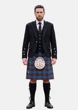 Traditional_Cameron_Hunting_Tartan_1745_Kilt_and_Argyle_Jacket_Kilt_Outfits_front_image