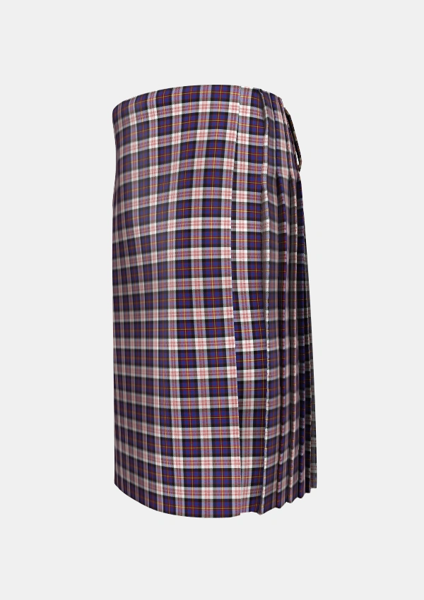 Traditional_Cameron_of_Erracht_Dress_Tartan_1871_kilt_left_image_with_pleated_design_and_adjustable_buckles_for_men