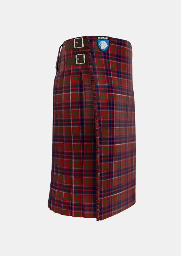 Traditional_Cameron_of_Locheil_Original_Tartan_1398_kilt_right_image_with_pleated_design_and_adjustable_buckles_for_men