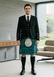 Traditional_Campbell_Ancient_Tartan_Kilt_and_Argyle_Jacket_Kilt_Outfit_front_image