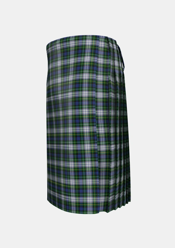 Traditional_Campbell_of_Lochnell_Dress_Tartan_1963_kilt_left_image_with_pleated_design_and_adjustable_buckles_for_men