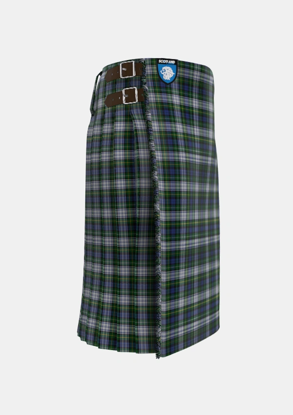 Traditional_Campbell_of_Lochnell_Dress_Tartan_1963_kilt_right_image_with_pleated_design_and_adjustable_buckles_for_men