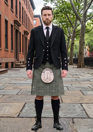 Traditional_Cape_Breton_Tartan_1883_Kilt_and_Argyle_Jacket_Kilt_Outfit_front_image