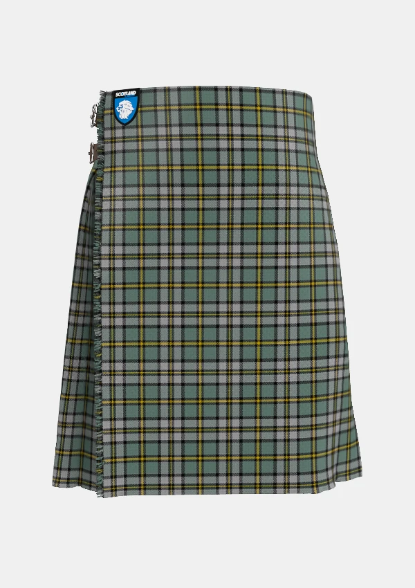 Traditional_Cape_Breton_Tartan_kilt_front_image_with_pleated_design_and_adjustable_buckles_for_men