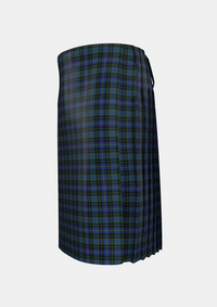 Traditional_Cargill_Tartan_3132_kilt_left_image_with_pleated_design_and_adjustable_buckles_for_men