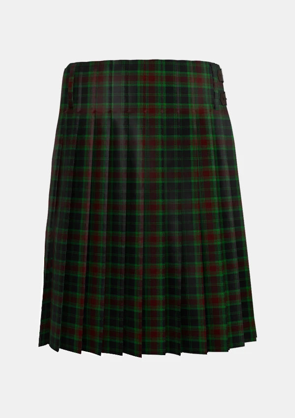 Traditional_Carlow__County_Tartan_kilt_back_image_with_pleated_design_and_adjustable_buckles_for_men