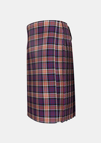 Traditional_Carnegie_2_Tartan_497_kilt_left_image_with_pleated_design_and_adjustable_buckles_for_men