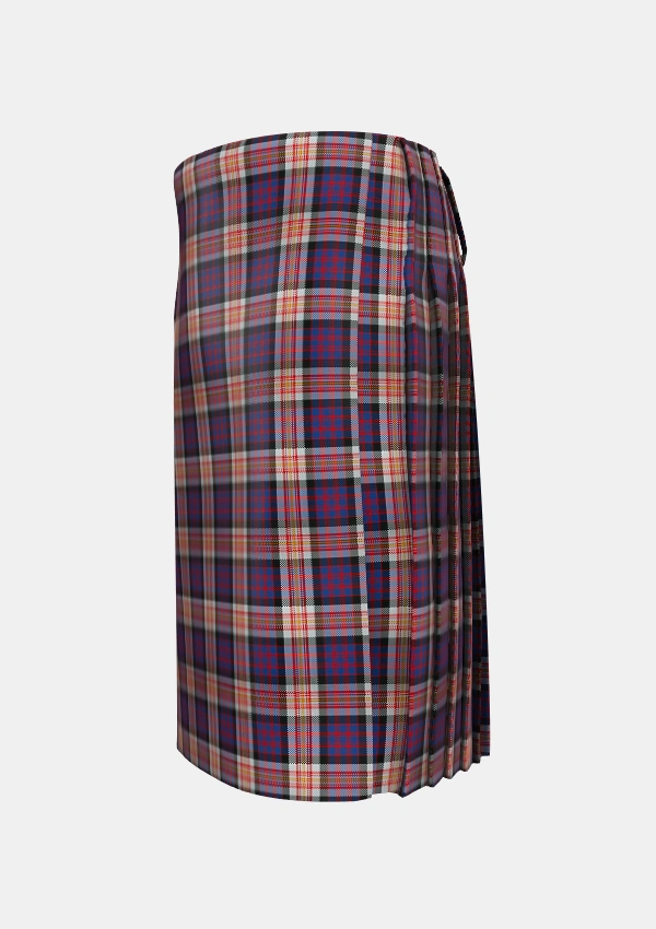 Traditional_Carnegie_2_Tartan_497_kilt_left_image_with_pleated_design_and_adjustable_buckles_for_men