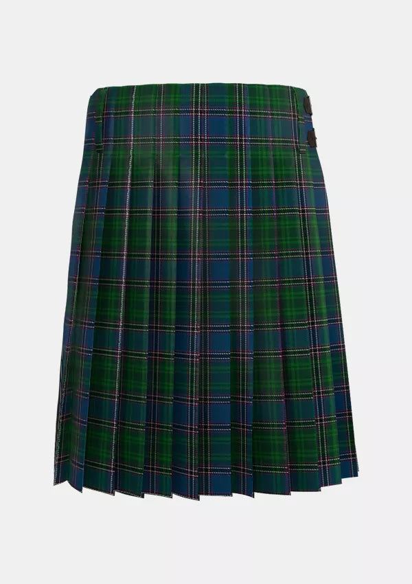 Traditional_Carson_of_Rusco_Tartan_3256_kilt_back_image_with_pleated_design_and_adjustable_buckles_for_men