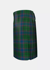 Traditional_Carson_of_Rusco_Tartan_3256_kilt_left_image_with_pleated_design_and_adjustable_buckles_for_men
