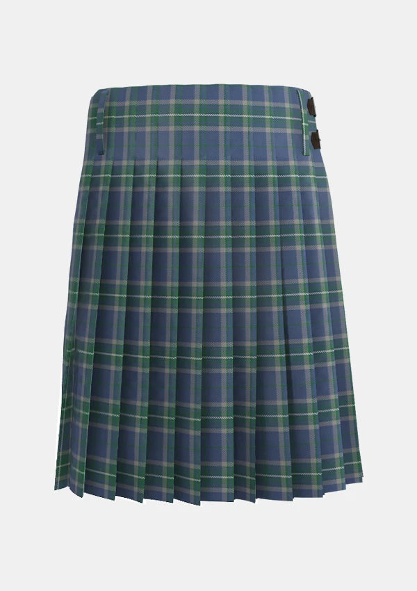 Traditional_Chambers_Bay_Tartan_kilt_back_image_with_pleated_design_and_adjustable_buckles_for_men