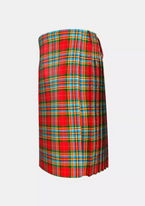 Traditional_Chattan_Ancient_Tartan_kilt_left_image_with_pleated_design_and_adjustable_buckles_for_men