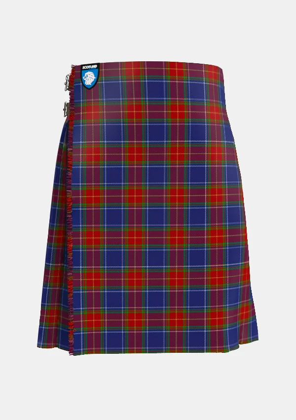 Traditional_Chinese_Scottish_Tartan_kilt_6807_front_image_with_pleated_design_and_adjustable_buckles_for_men