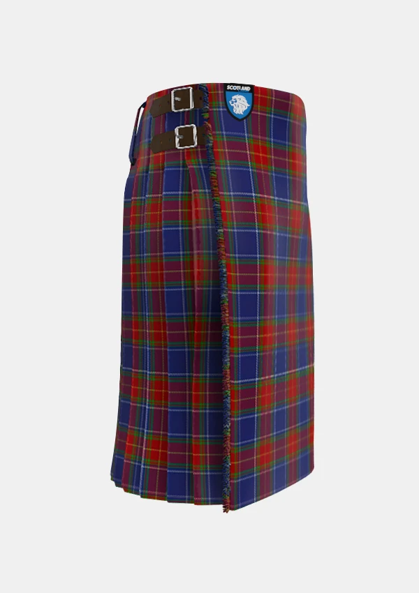 Traditional_Chinese_Scottish_Tartan_kilt_6807_right_image_with_pleated_design_and_adjustable_buckles_for_men