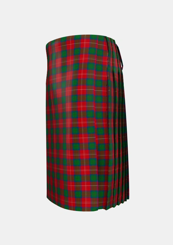 Traditional_Chisholm_1842_Tartan_1454_kilt_left_image_with_pleated_design_and_adjustable_buckles_for_men