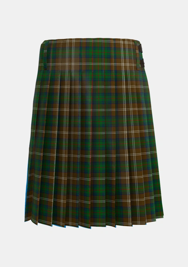 Traditional_Chisholm_Hunting_Tartan_1458_kilt_back_image_with_pleated_design_and_adjustable_buckles_for_men