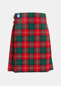 Traditional_Chisholm_Red_tartan_kilt_front_image_with_pleated_design_and_adjustable_buckles_for_men