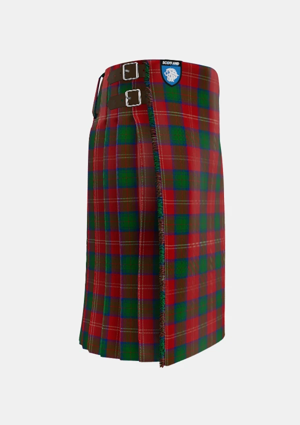 Traditional_Chisholm_tartan_right_image_with_pleated_design_and_adjustable_buckles_for_men