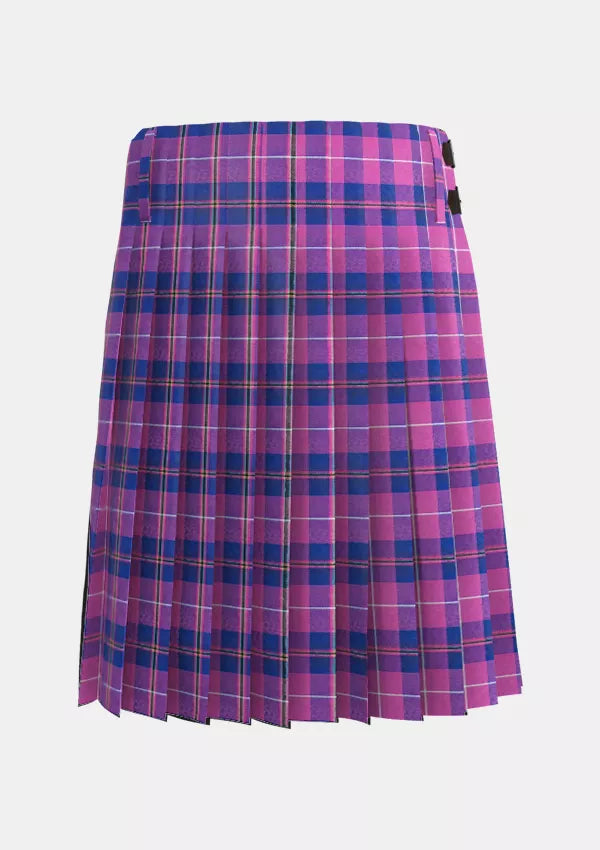Traditional_Clan_Glencoe_Tartan_kilt_back_image_with_pleated_design_and_adjustable_buckles_for_men