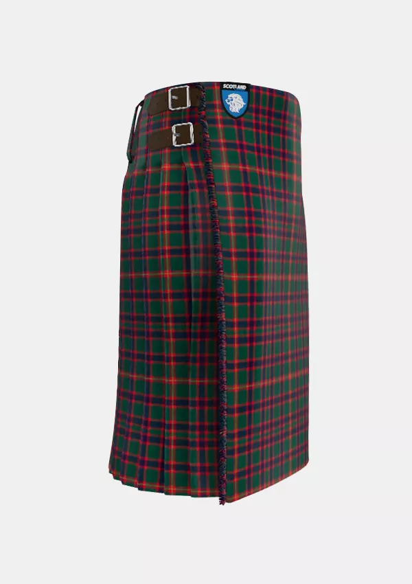 Traditional_Clan_Hall_Tartan_kilt_right_image_with_pleated_design_and_adjustable_buckles_for_men