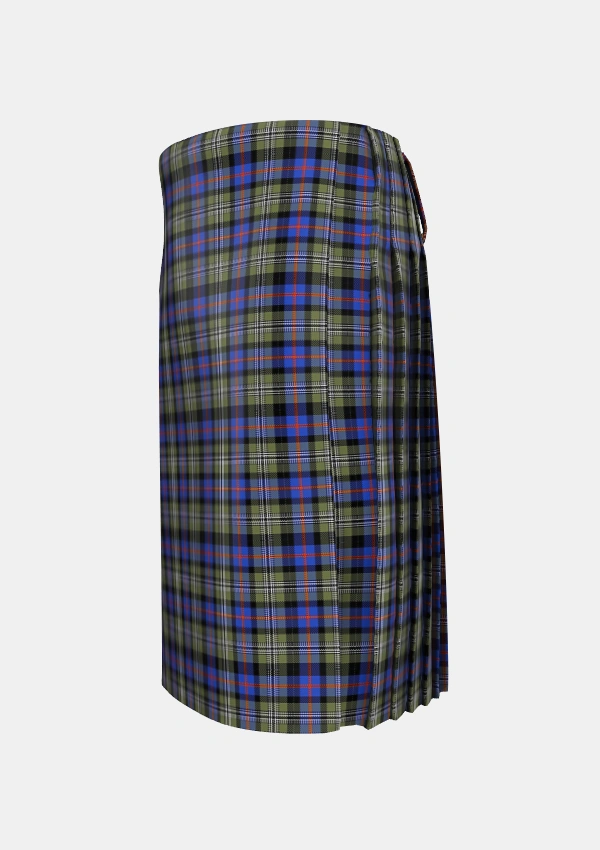 Traditional_Clan_Logan_Society_International_Tartan_14067_kilt_left_image_with_pleated_design_and_adjustable_buckles_for_men