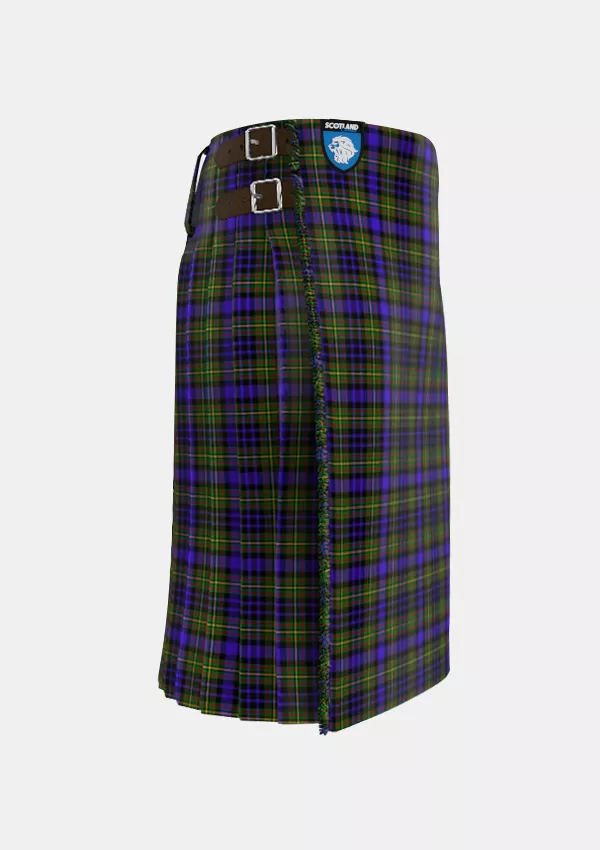 Traditional_Clan_MacLellan_Tartan_kilt_right_image_with_pleated_design_and_adjustable_buckles_for_men