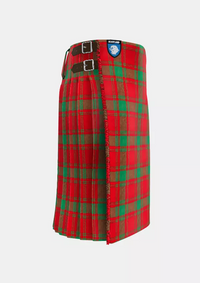 Traditional_Clan_MacQuarrie_Tartan_kilt_right_image_with_pleated_design_and_adjustable_buckles_for_men